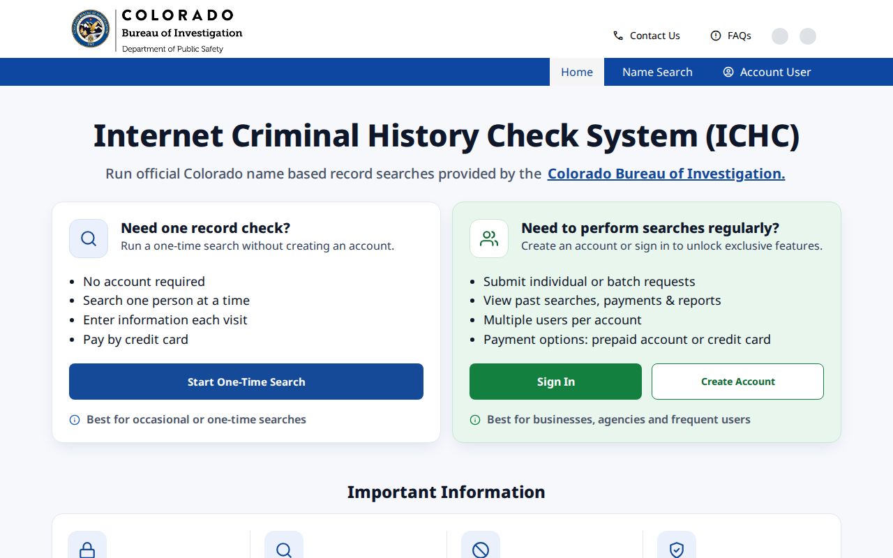 Colorado criminal history search separate from court dockets