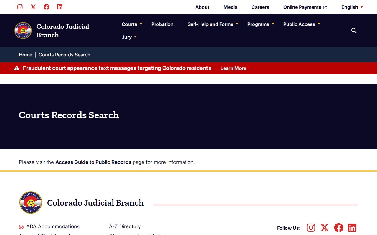 Colorado court records search gateway